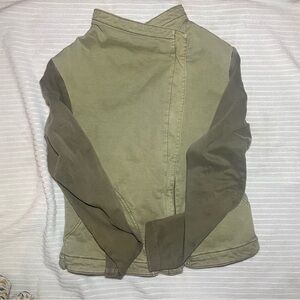 Marrakech Anthropologie Women’s Army Green Moto Infantry Jacket, medium